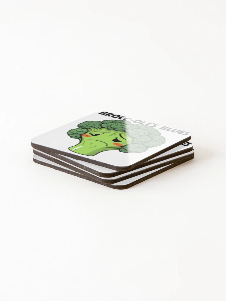 Thumbnail 4 of 5, Coasters (Set of 4), Brooding Broccoli designed and sold by allogy.