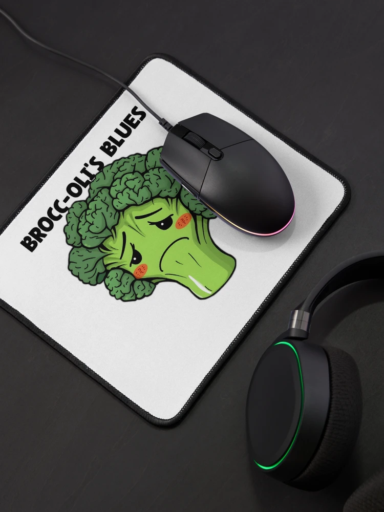 Thumbnail 4 of 5, Mouse Pad, Brooding Broccoli designed and sold by allogy.