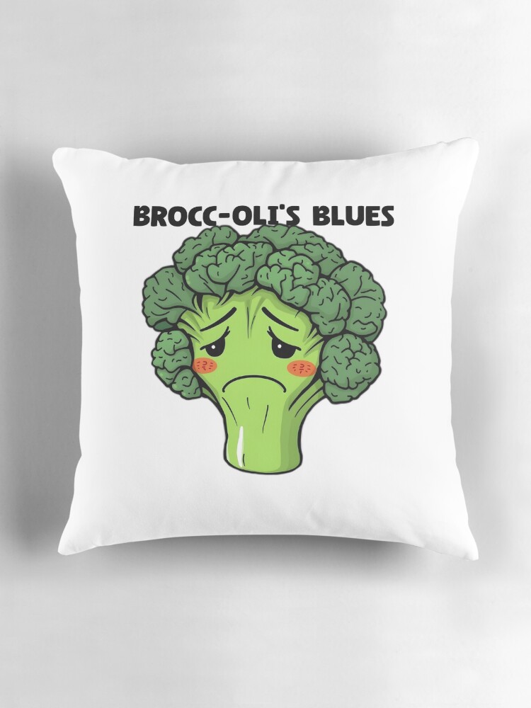 Thumbnail 3 of 4, Pillow, Brooding Broccoli designed and sold by allogy.