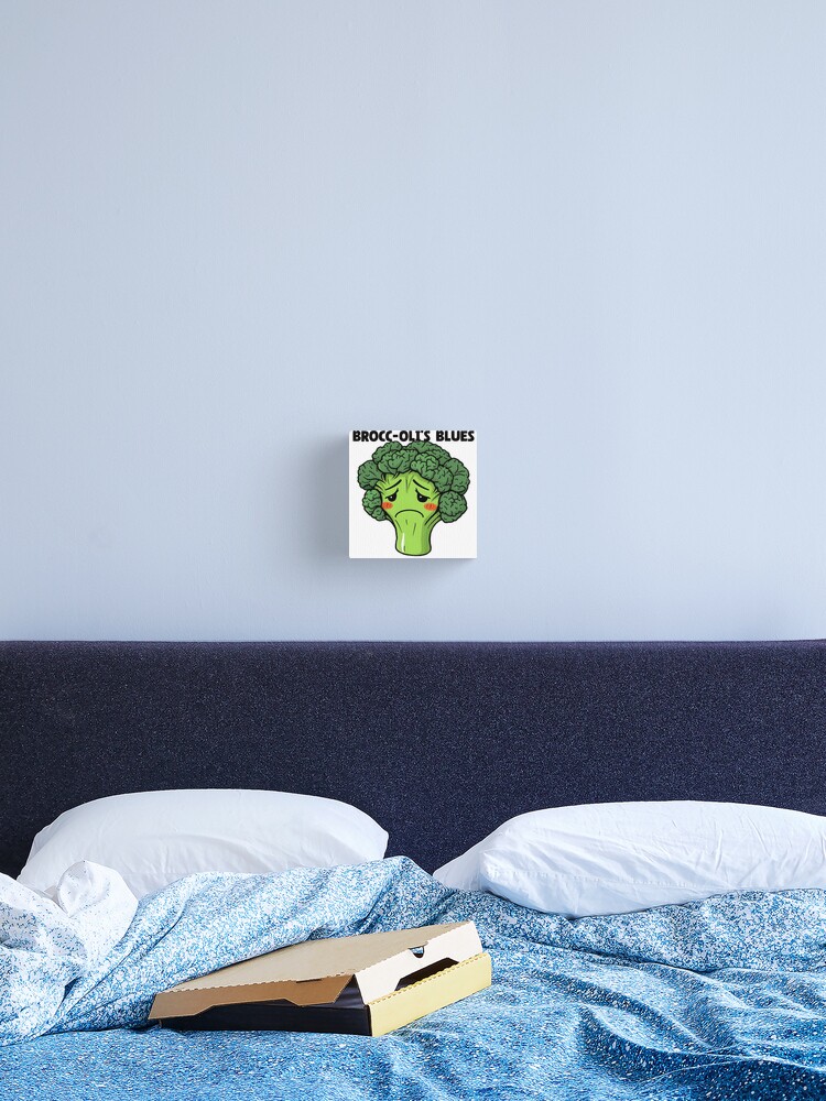 Thumbnail 2 of 3, Canvas Print, Brooding Broccoli designed and sold by allogy.