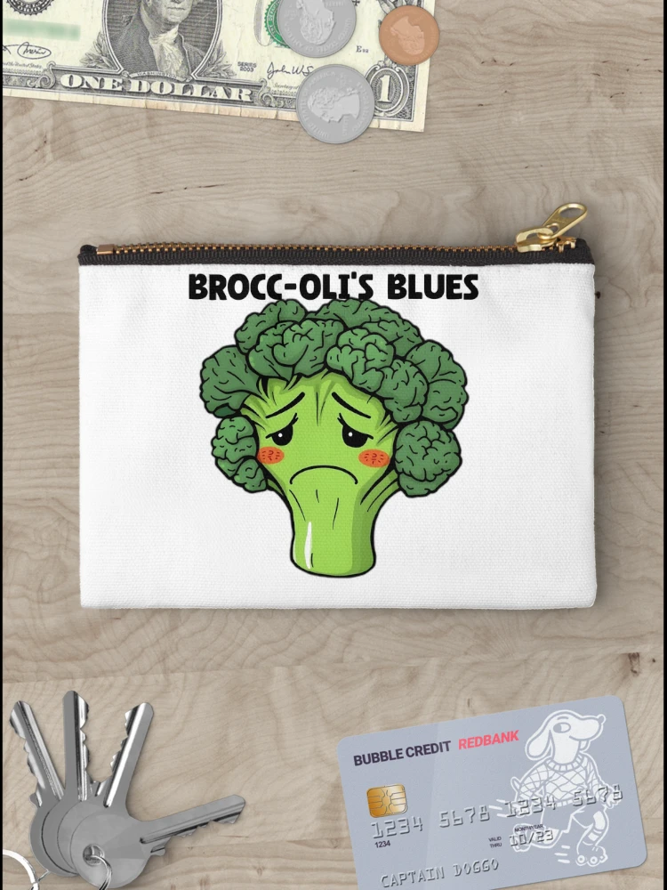 Thumbnail 3 of 4, Zipper Pouch, Brooding Broccoli designed and sold by allogy.