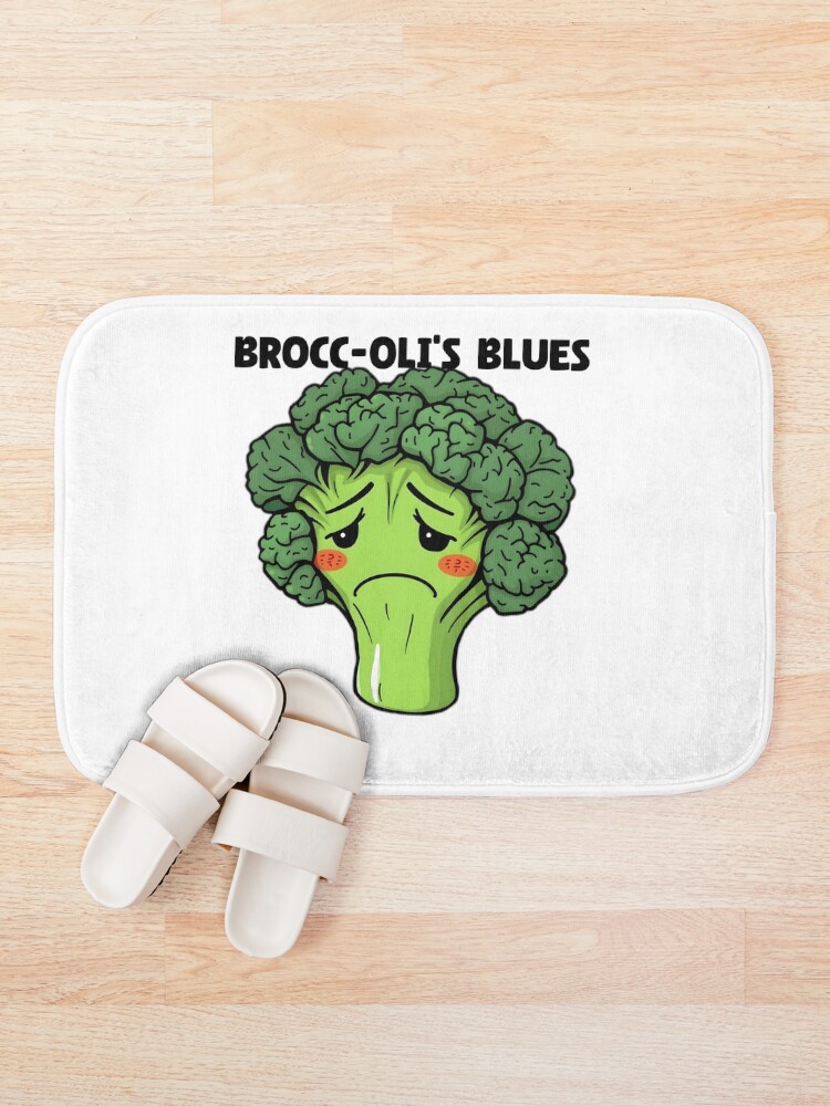 Thumbnail 1 of 6, Bath Mat, Brooding Broccoli designed and sold by allogy.