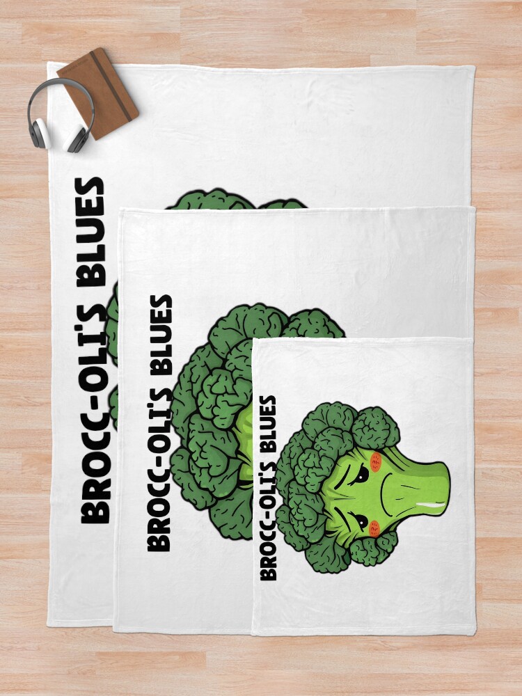 Thumbnail 5 of 6, Throw Blanket, Brooding Broccoli designed and sold by allogy.