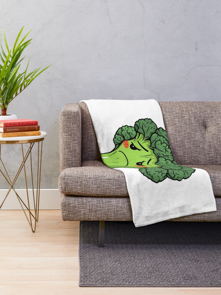 Thumbnail 2 of 6, Throw Blanket, Brooding Broccoli designed and sold by allogy.