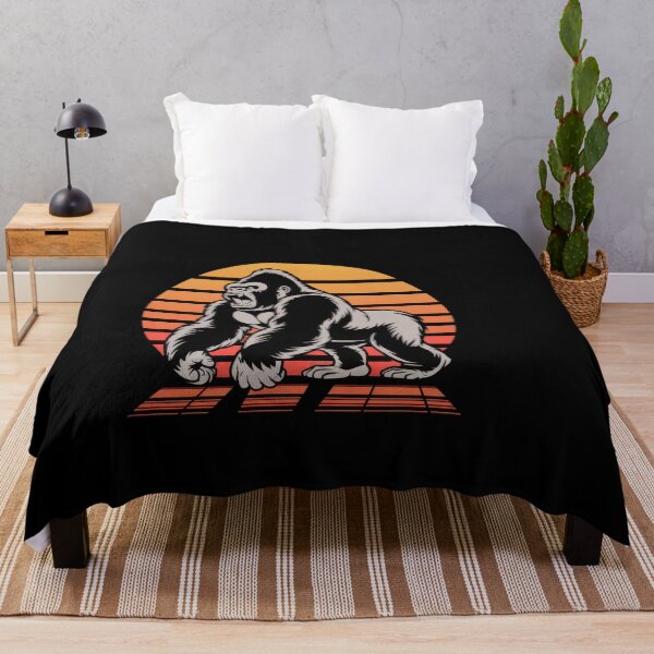 Item preview, Retro Sunset Gorilla Design – Bold Vintage-Style Jungle Power Graphic designed and sold by VISIONARTIST.