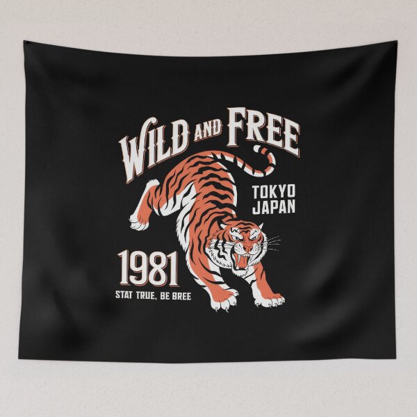 Item preview, Vintage Tokyo Tiger Graphic – Wild and Free 1981 Retro Japan Style designed and sold by VISIONARTIST.