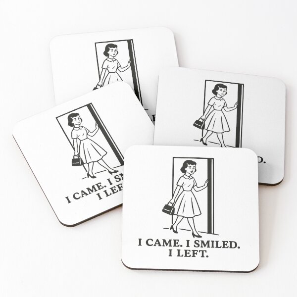 Item preview, I Came. I Smiled. I Left. – Vintage Exit Illustration designed and sold by Okayish Things.