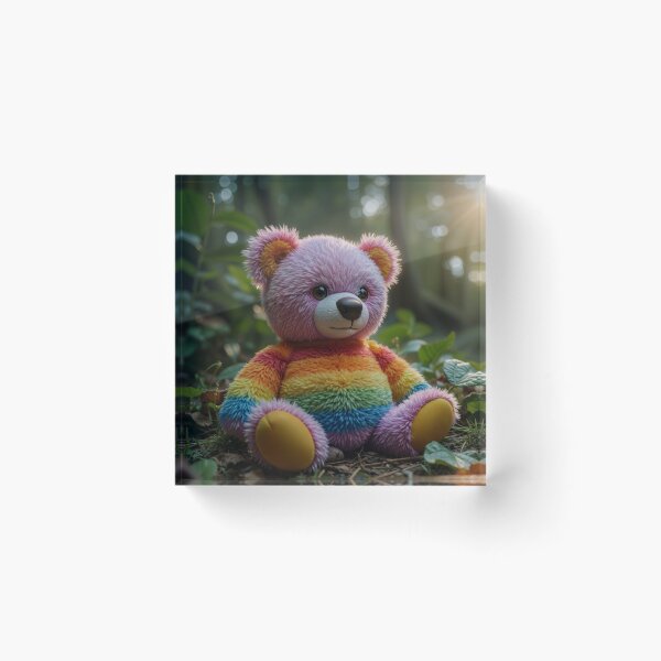 Item preview, Rainbow Stuffed Teddy designed and sold by M-Y-A-R-T-.