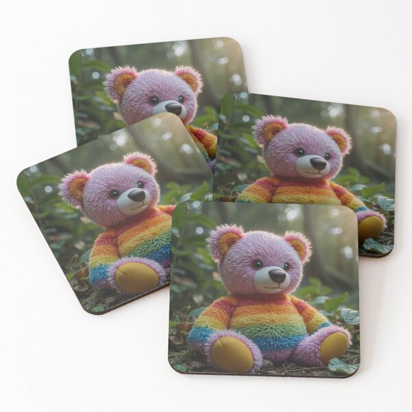 Item preview, Rainbow Stuffed Teddy designed and sold by M-Y-A-R-T-.