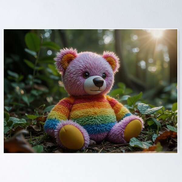 Item preview, Rainbow Stuffed Teddy designed and sold by m-y-A-I-A-R-T-.