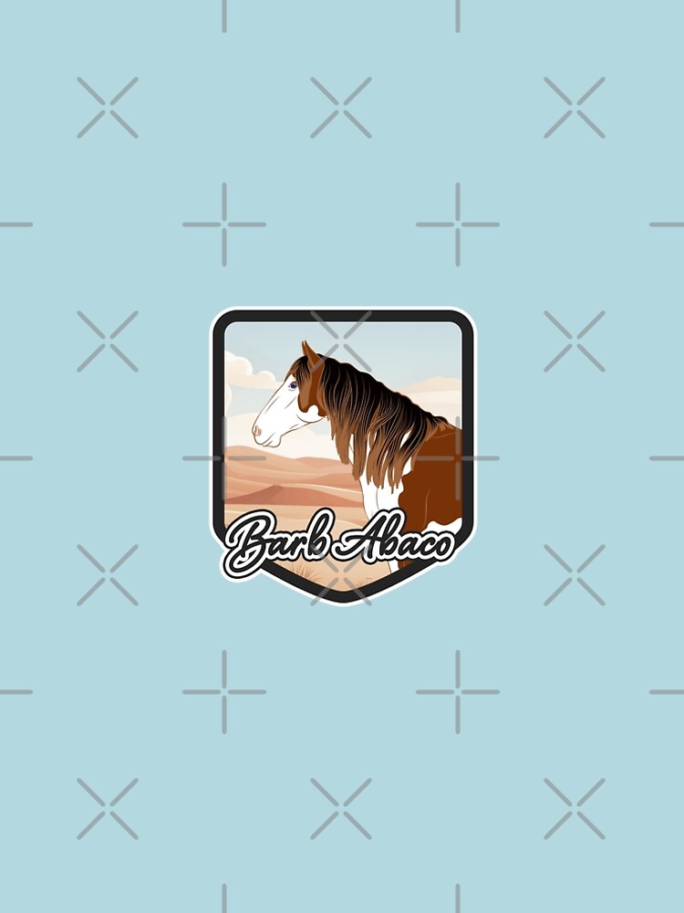 Aperçu 4 sur 4. Robe trapèze avec l'œuvre Cheval d'Abaco, blason et armoirie cheval pie, cheval sauvage, races de chevaux des Bahamas créée et vendue par WebEquitation.