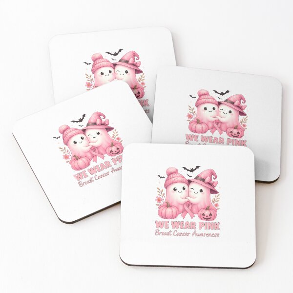Item preview, In October We Wear Pink Ghost Witch Breast Cancer Awareness designed and sold by MOHITSALVI.