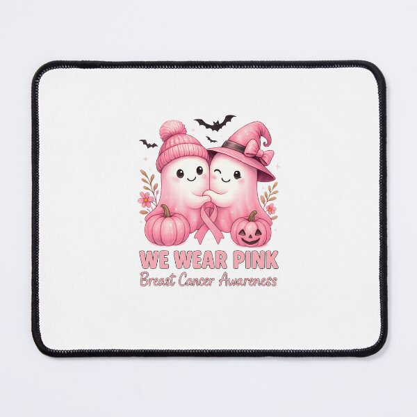 Item preview, In October We Wear Pink Ghost Witch Breast Cancer Awareness designed and sold by MOHITSALVI.