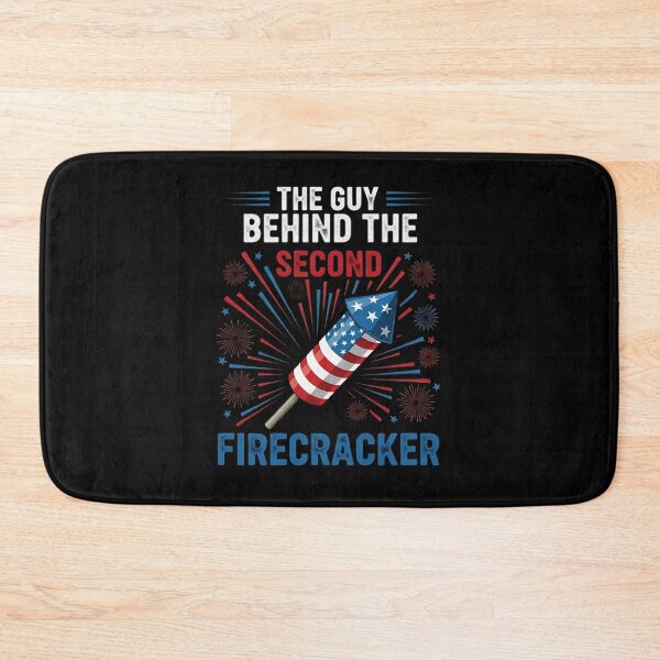 Item preview, The Man Behind The second Firecracker 4th of July Pregnancy announcing a 2nd pregnancy designed and sold by MotivaChic.