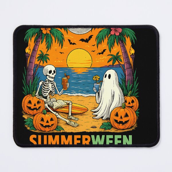 Item preview, Summerween Skeleton Beach Party Halloween Vibes designed and sold by cawtoon.