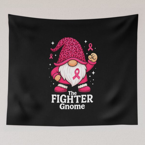 Item preview, The Fighter Gnome Pink Warrior Breast Cancer Awareness Month designed and sold by cawtoon.