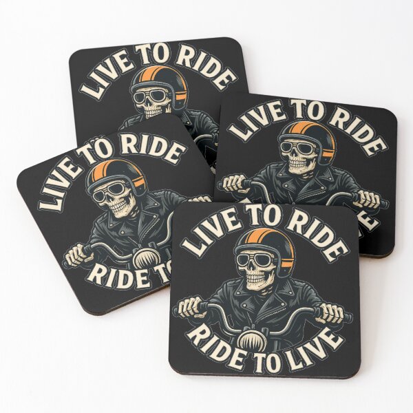 Item preview, Live to Ride Ride to Live | Skeleton Biker Skull Motorcycle Quote designed and sold by OTSC.