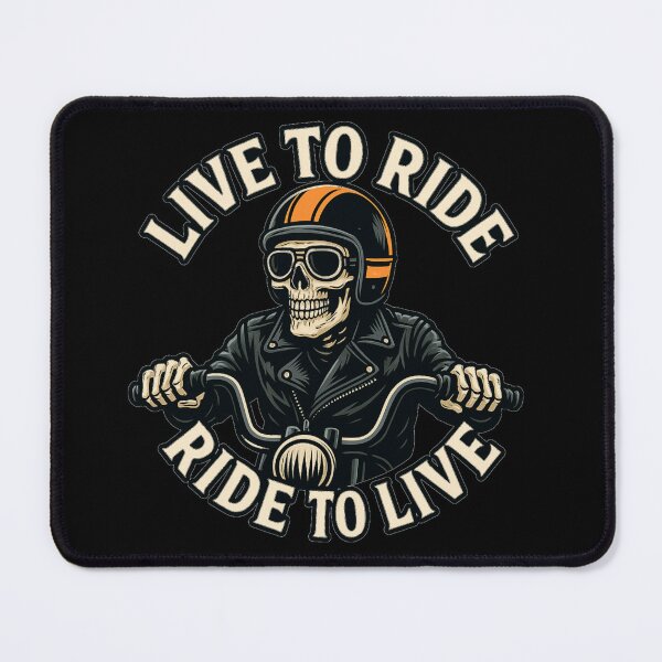 Item preview, Live to Ride Ride to Live | Skeleton Biker Skull Motorcycle Quote designed and sold by OTSC.