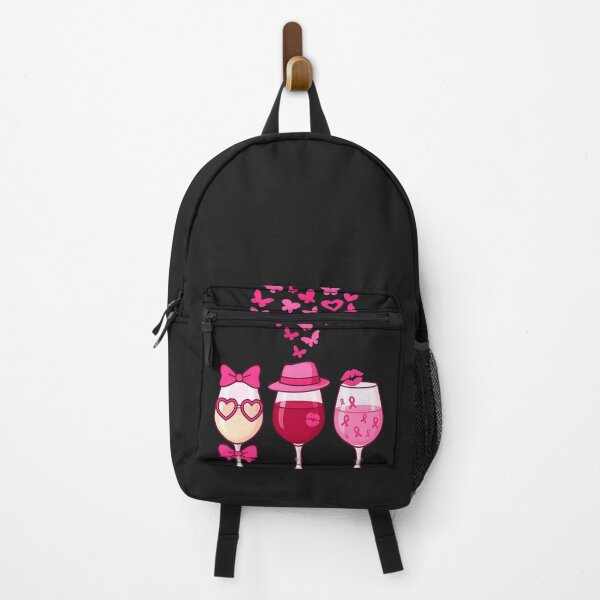 Item preview, Womens Th Breast Cancer Awareness Costume Ribbon Wine Glasses designed and sold by cawtoon.