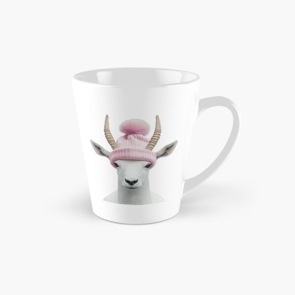 Item preview, Cozy Addax Wearing Pink Winter Hat Trendy Animal Fashion Artwork designed and sold by LazyOwlStore.