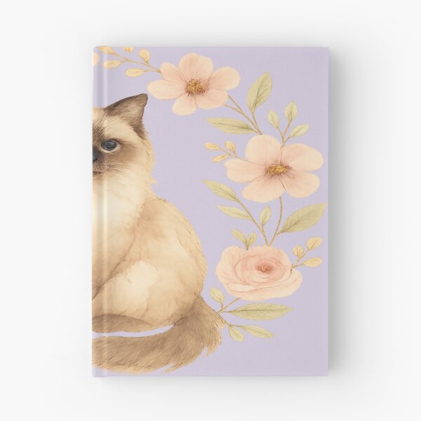 Item preview, Birman Cat Floral Watercolour Illustration  designed and sold by Brontox.