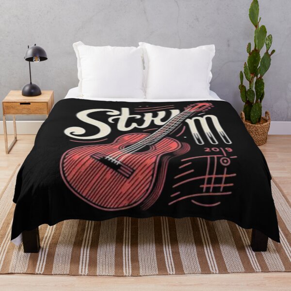 Item preview, Retro Strum Guitar Typography Art designed and sold by Iuqiune.