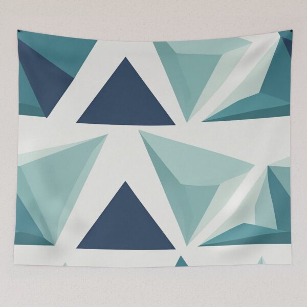 Item preview, Modern Blue Geometric Triangle Pattern designed and sold by LAYNOVA.