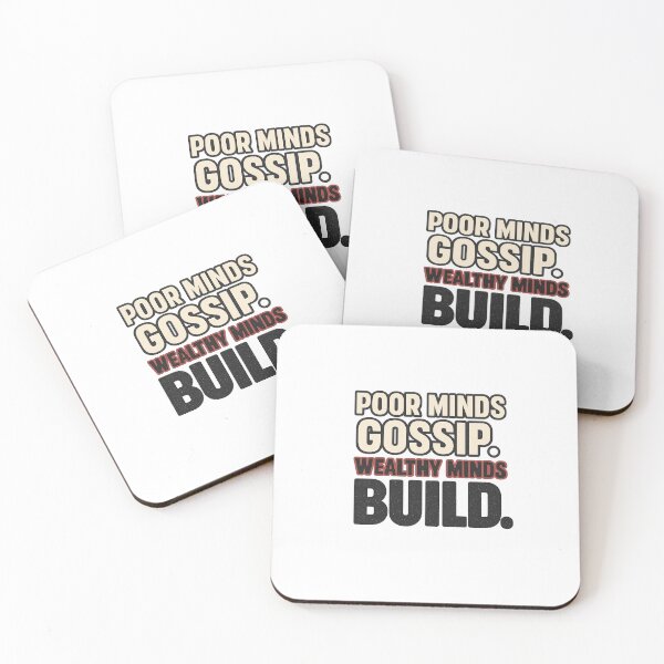 Item preview, Poor Minds Gossip. Wealthy Minds Build. – Speak Growth. Live Wealth. designed and sold by D8LYFIN.