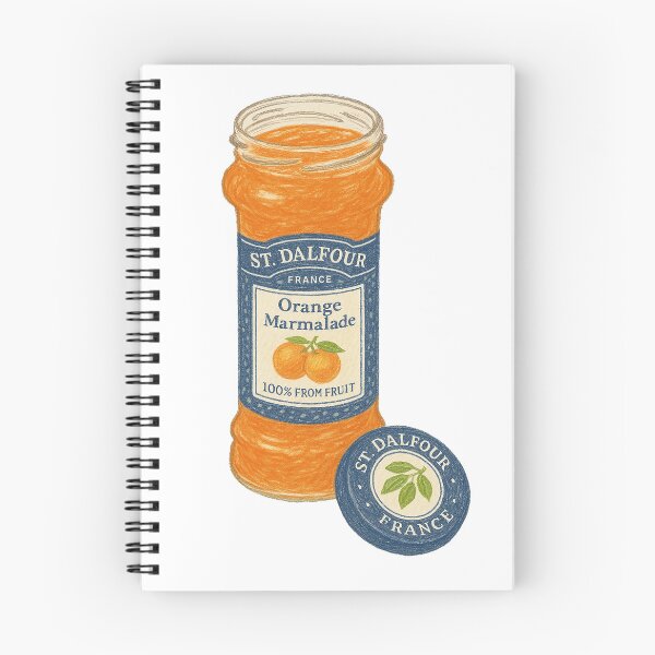 Item preview, Vintage Orange Marmalade Jar Print – Retro Watercolor Kitchen Wall Art for Foodies & Chefs designed and sold by weirdfishes123.
