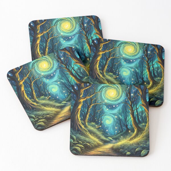 Item preview, Mistical forest at night designed and sold by BohoShopHU.