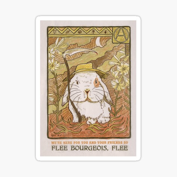 Item preview, Anti-capitalist rabbit designed and sold by Loki Propagandart.