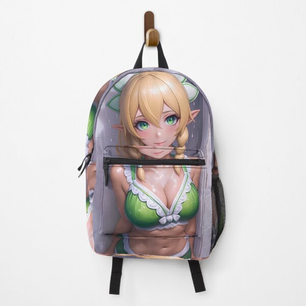 Item preview, Leafa Sword Art Elf Girl Green Bikini Big Bow Braided Hair Soft Gaze In Shower designed and sold by mugonneazh.
