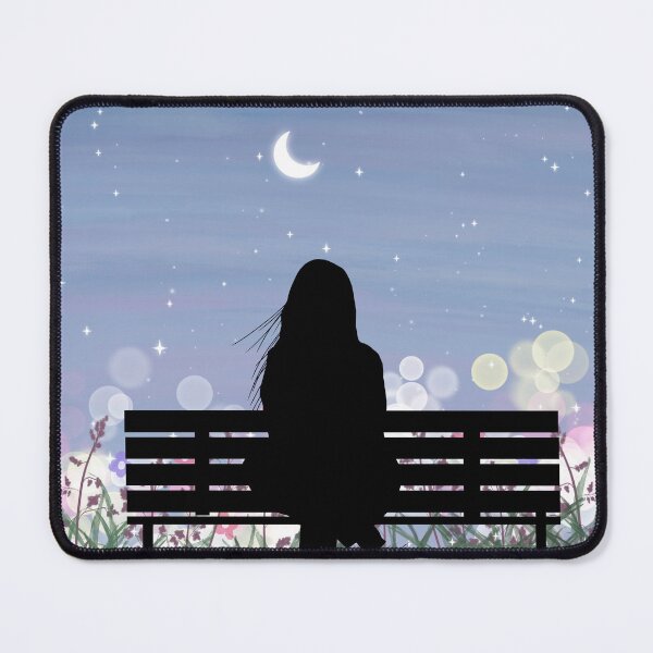 Item preview, Midnight Serenity: Woman on Bench designed and sold by E20STUDIO.