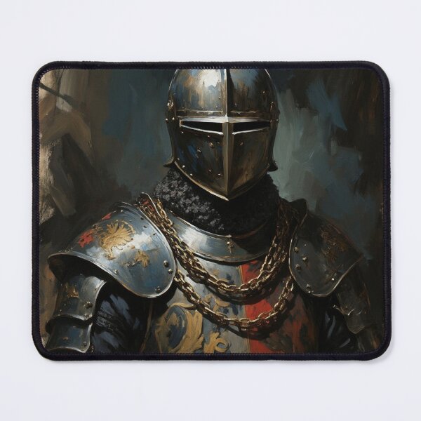 Item preview, Medieval English Knight vintage style portrait art designed and sold by Vintage Designs +.