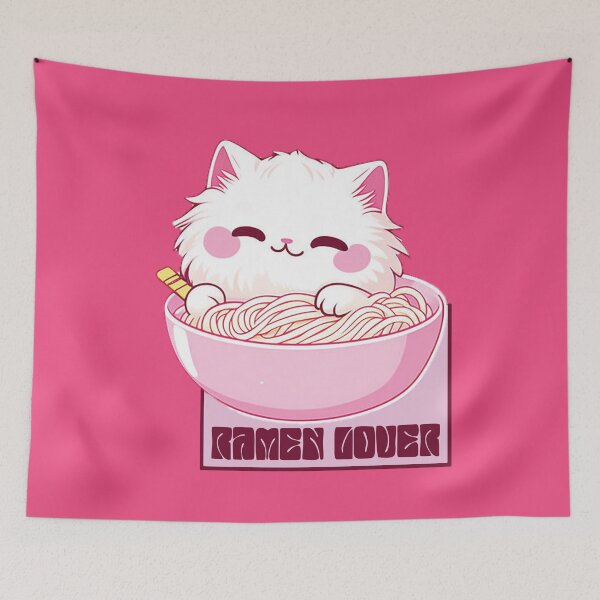 Item preview, Ramen Lover Cute Cat designed and sold by Scaryzz.