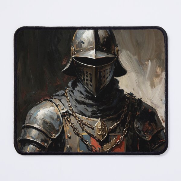 Item preview, Medieval English Knight vintage style portrait art designed and sold by Vintage Designs +.