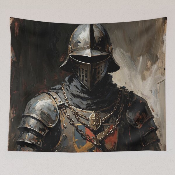 Item preview, Medieval English Knight vintage style portrait art designed and sold by Vintage Designs +.