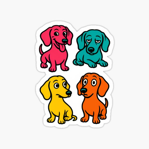 Item preview, Pop Art Dachshund Explosion designed and sold by Uglyandcute.