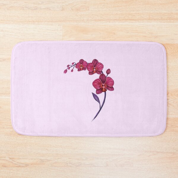 Item preview, Violet Pink Orchid Flower branch illustration designed and sold by Scarlet Swan.