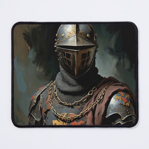 Item preview,  Medieval English Knight vintage style portrait art designed and sold by Vintage Designs +.