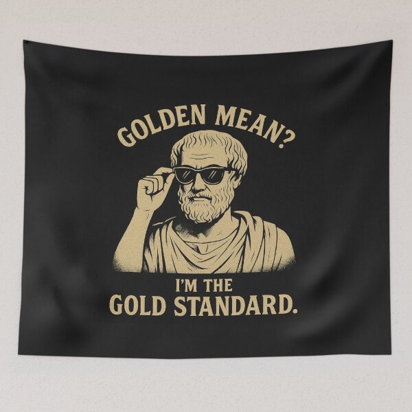 Item preview, Aristotle SWAG - Golden Mean Gold Standard designed and sold by PHILOSOPHY-SWAG.