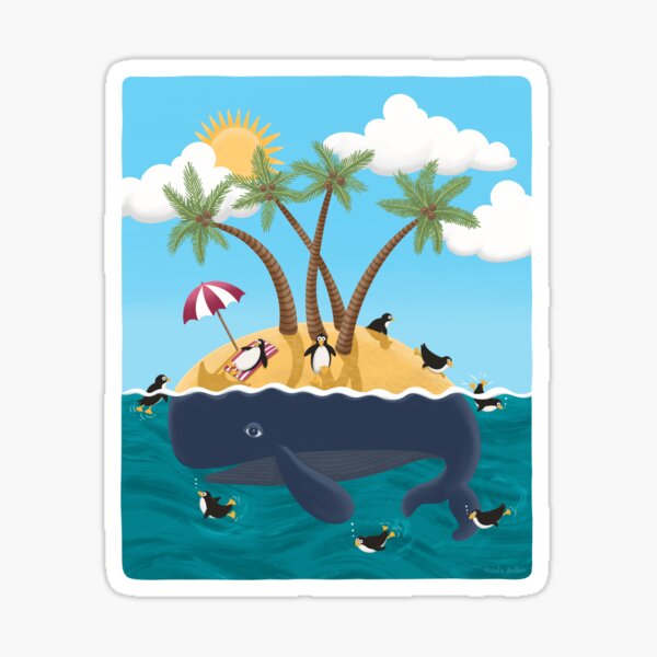 Aperçu de l'œuvre L'île de la Baleine créée et vendue par Studio Moo Designs.