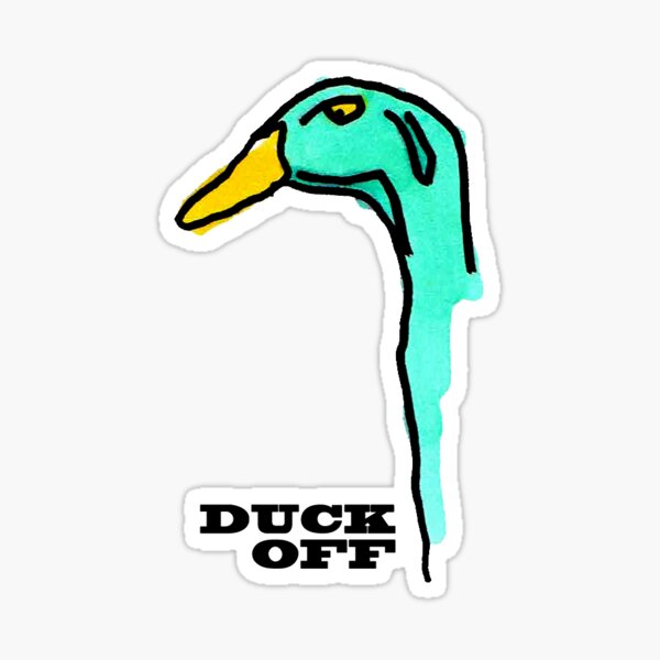 Deadpan Duck Says It All – “Duck Off” Sticker