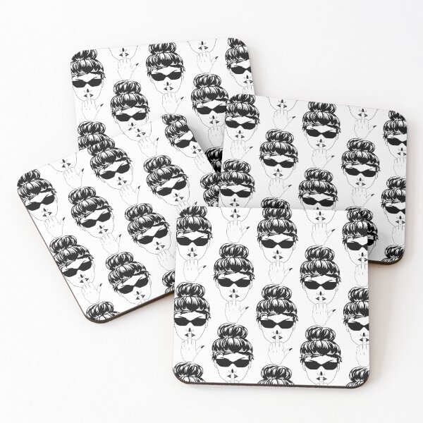 Item preview, Woman's face, middle finger, obscene gesture, drawing, logo illustration designed and sold by SUMA3000.