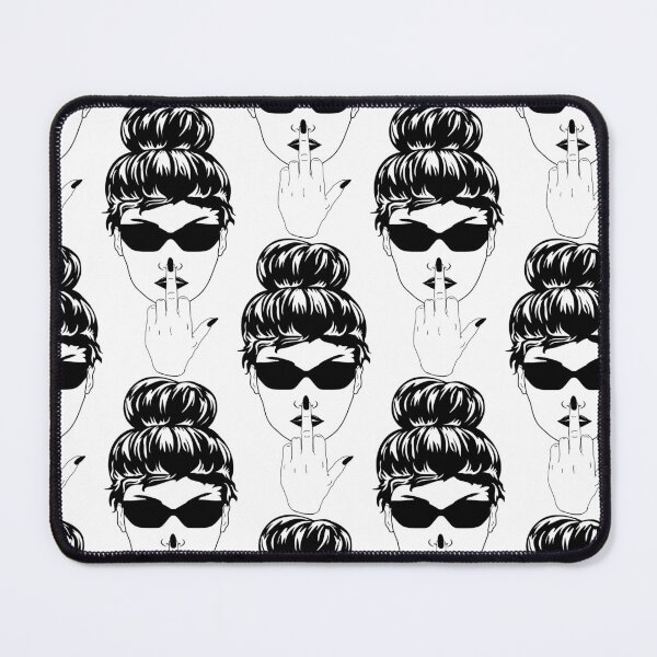 Item preview, Woman's face, middle finger, obscene gesture, drawing, logo illustration designed and sold by SUMA3000.
