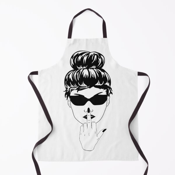 Item preview, Woman's face, middle finger, obscene gesture, drawing, logo illustration designed and sold by SUMA3000.