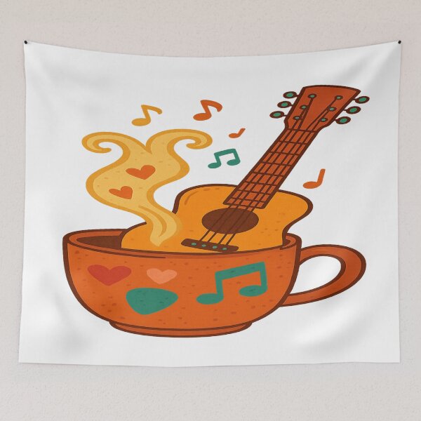 Item preview, Caffeine & Chords: A Guitarist's Morning Muse designed and sold by Globalcitytees.