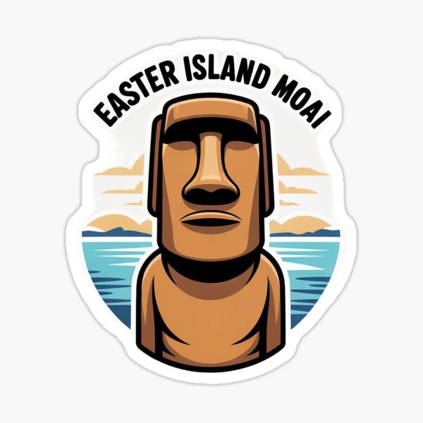 Item preview, EASTER ISLAND MOAI sticker designed and sold by BABA1655.