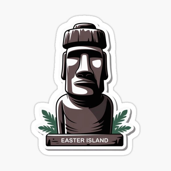 Item preview, EASTER ISLAND MOAI sticker designed and sold by BABA1655.