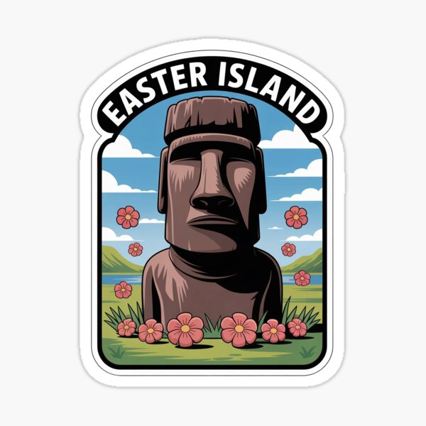 Item preview, EASTER ISLAND sticker designed and sold by BABA1655.